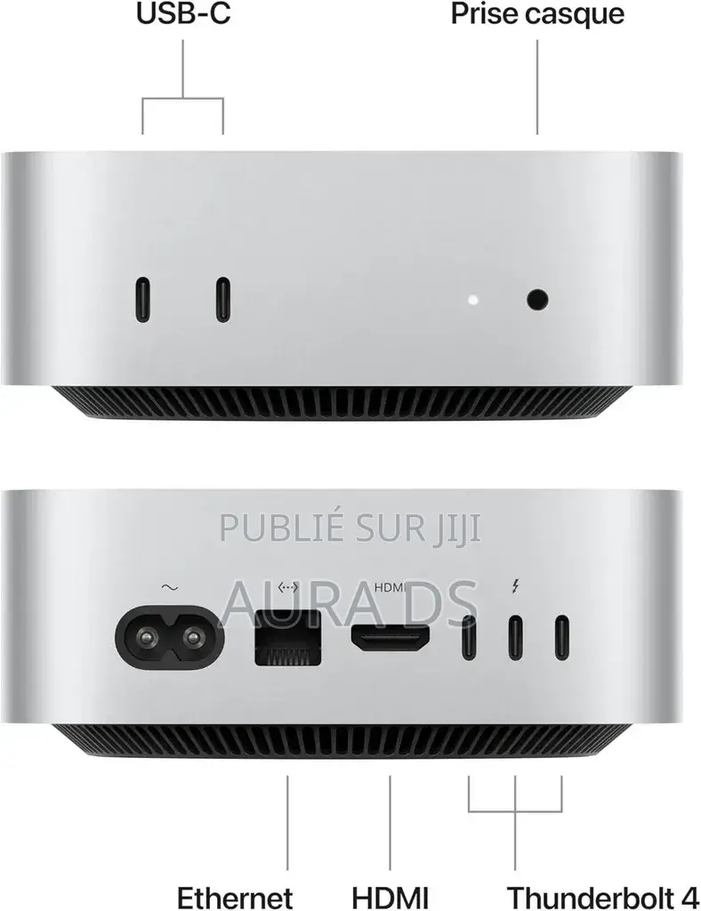 Nouveau Ordinateur de bureau Apple Mac Mini 24GB Apple M4 SSD 512GB