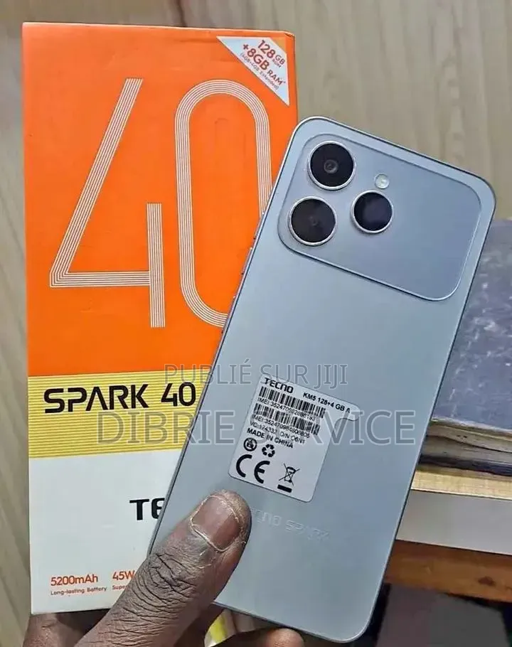 Nouveau Tecno Spark 40 128 GB Gris