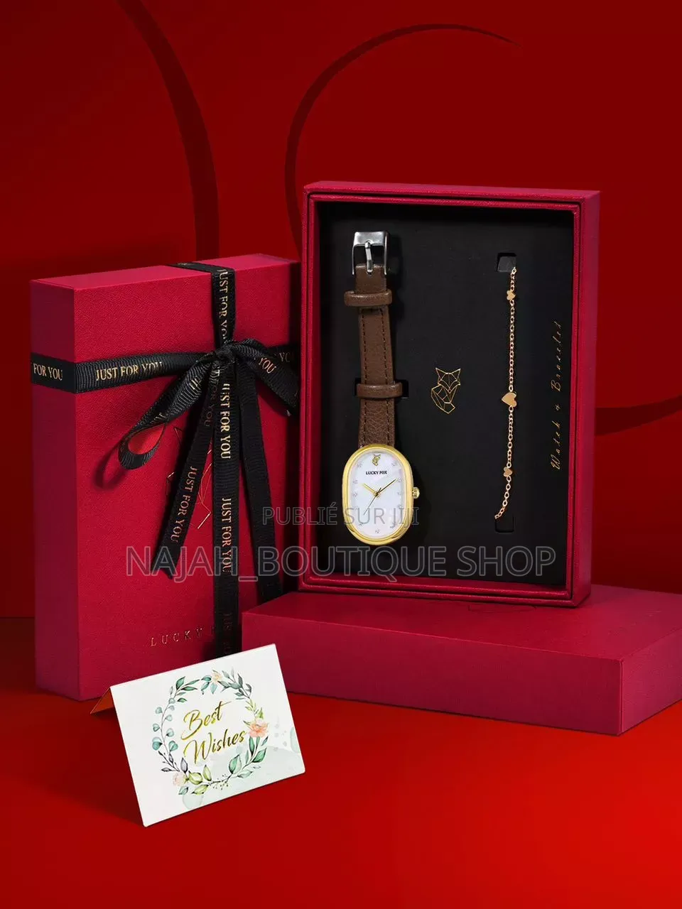 Coffret Cadeau Lucky Fox Contient Une Montre Pour Femme