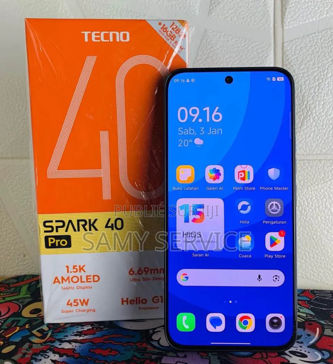 Nouveau Tecno Spark 40 Pro 256 GB Blanc
