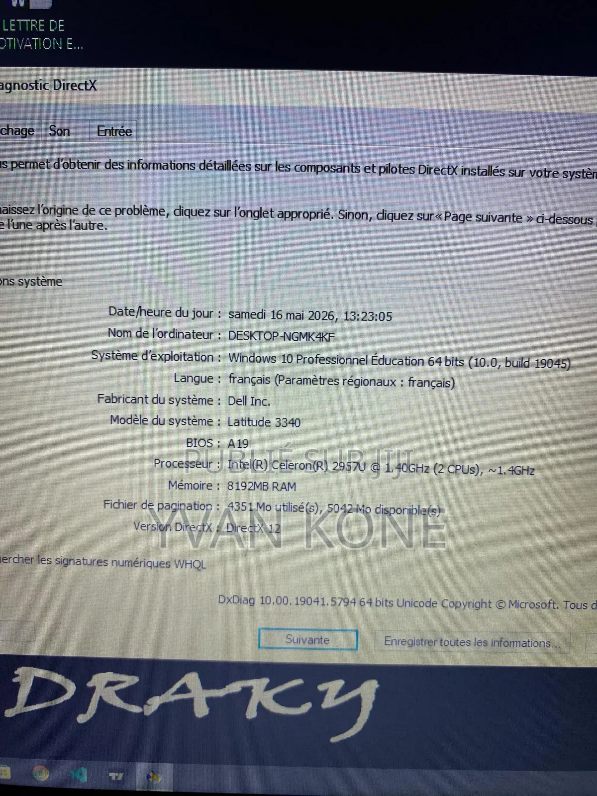 Ordinateur portable Dell Latitude 13 3340 8GB Intel Celeron SSD 256GB
