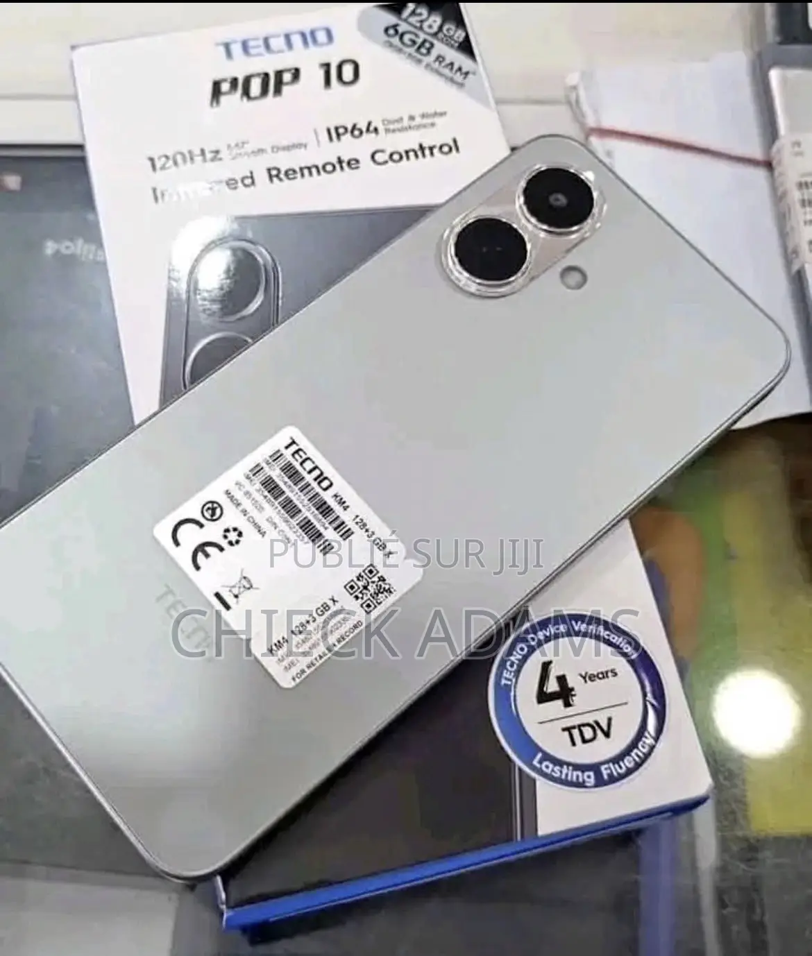 Nouveau Tecno Pop 10 64 GB Argenté