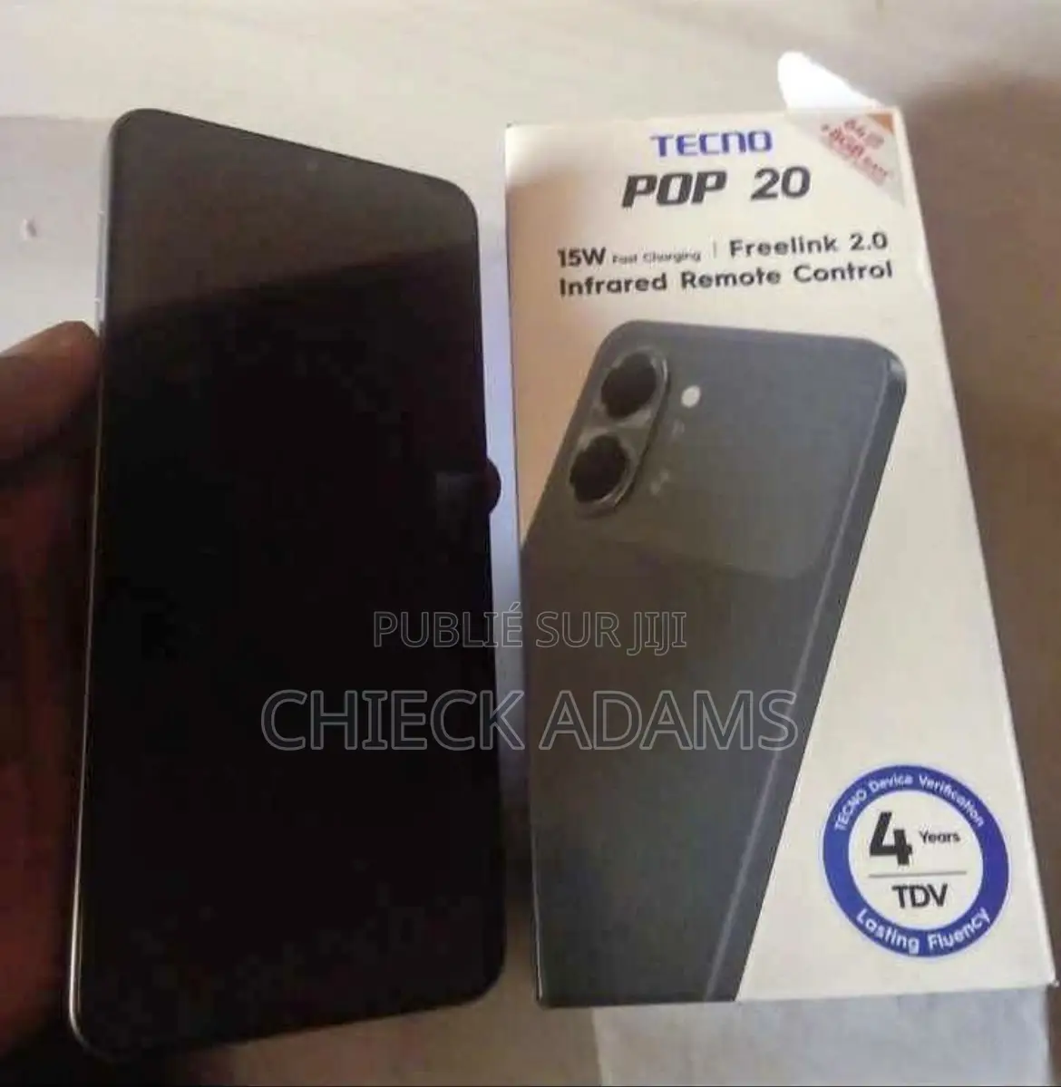 Nouveau Tecno Pop 20 64 GB Argenté