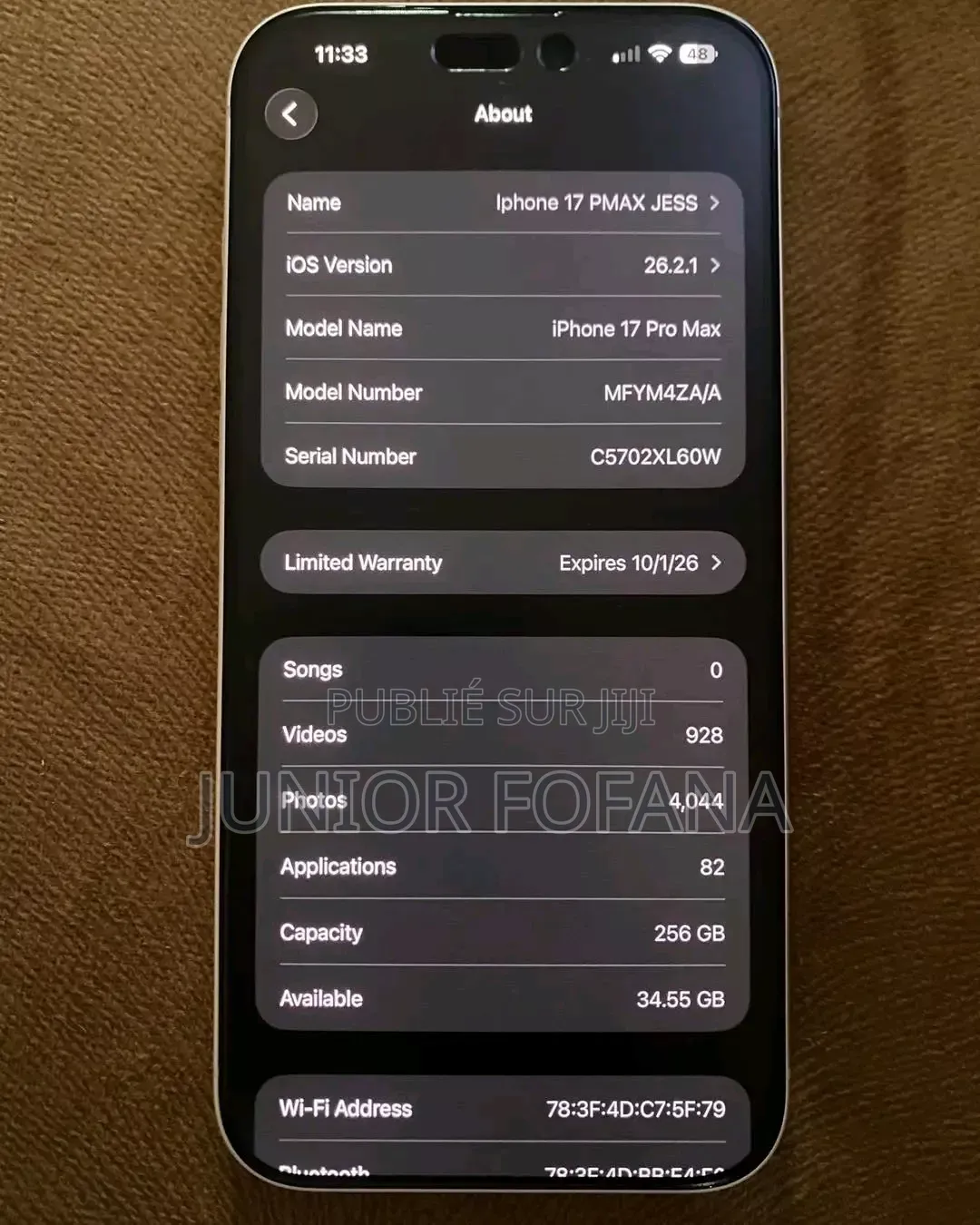 Nouveau Apple iPhone 17 Pro Max 2 TB Blanc
