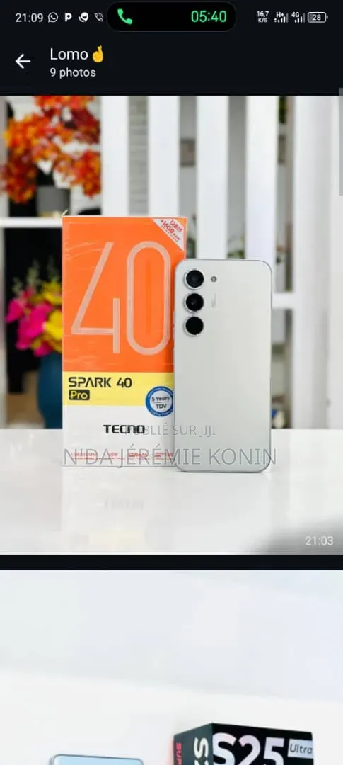 Nouveau Tecno Spark 40 256 GB Blanc
