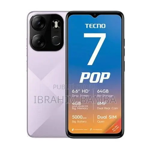 Nouveau Tecno Pop 7 64 GB Bleu