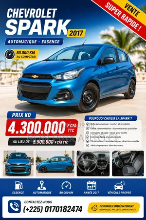 Chevrolet Spark 2017 Bleu