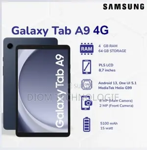 Nouveau Samsung Galaxy Tab A9 64 GB Noir