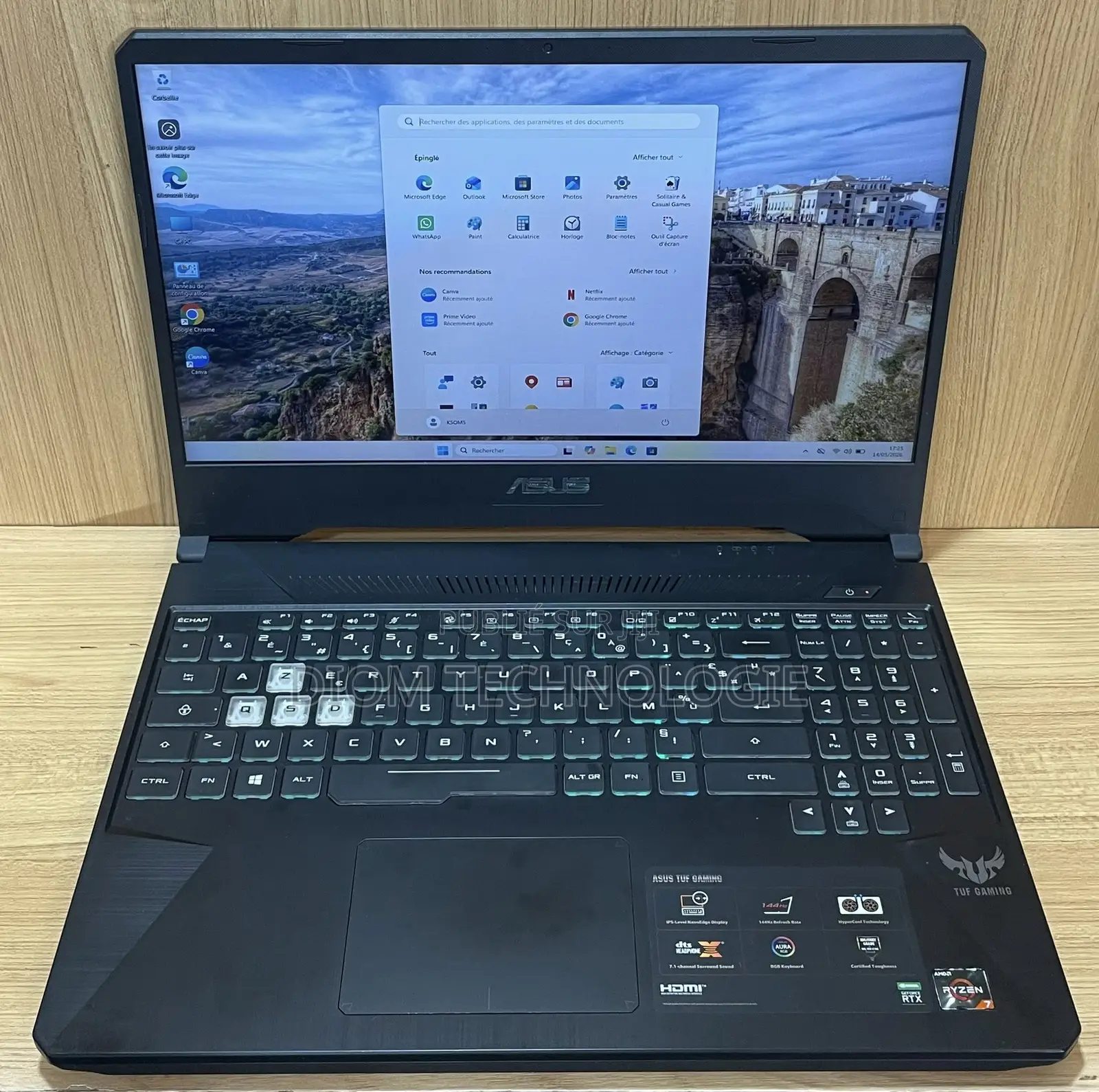 Ordinateur portable Asus TUF Gaming FX504 16GB AMD Ryzen 7 SSD 512GB