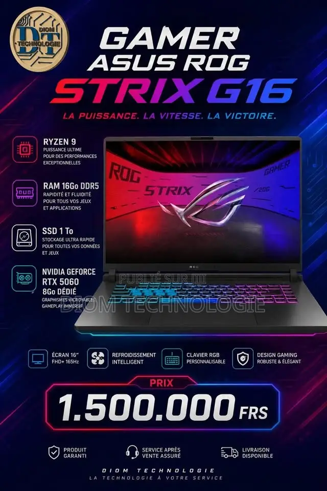 Nouveau Asus ROG Strix G16 G614 16GB AMD Ryzen 9 SSD 1T