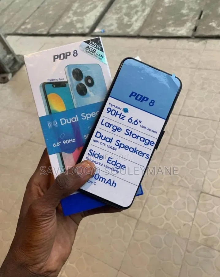 Nouveau Tecno Pop 8 128 GB Noir
