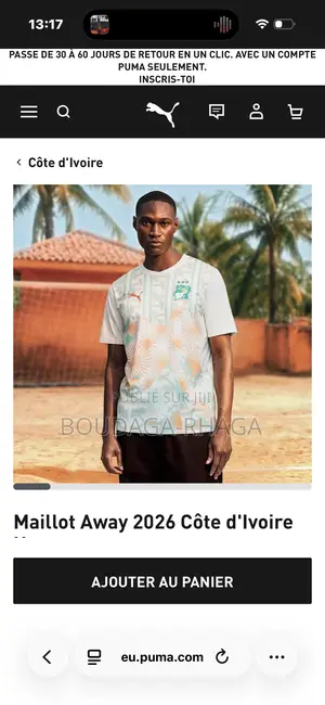 Maillot De La Coupe Du Monde Pour La Cotz D’Ivoire