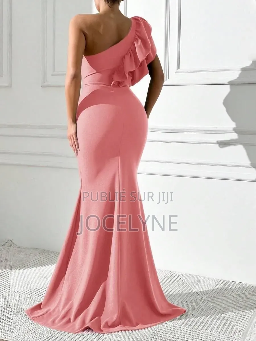 Robe De Soirée Longue Rose Poudré
