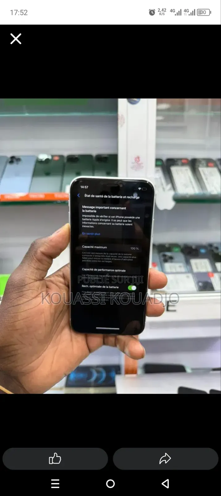 Nouveau Apple iPhone XR 128 GB Blanc
