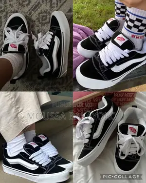 Baskets Vans Knu Skool en Noir Et Blanc