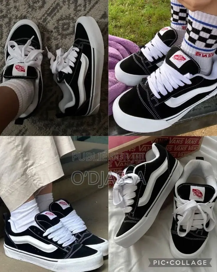 Baskets Vans Knu Skool en Noir Et Blanc