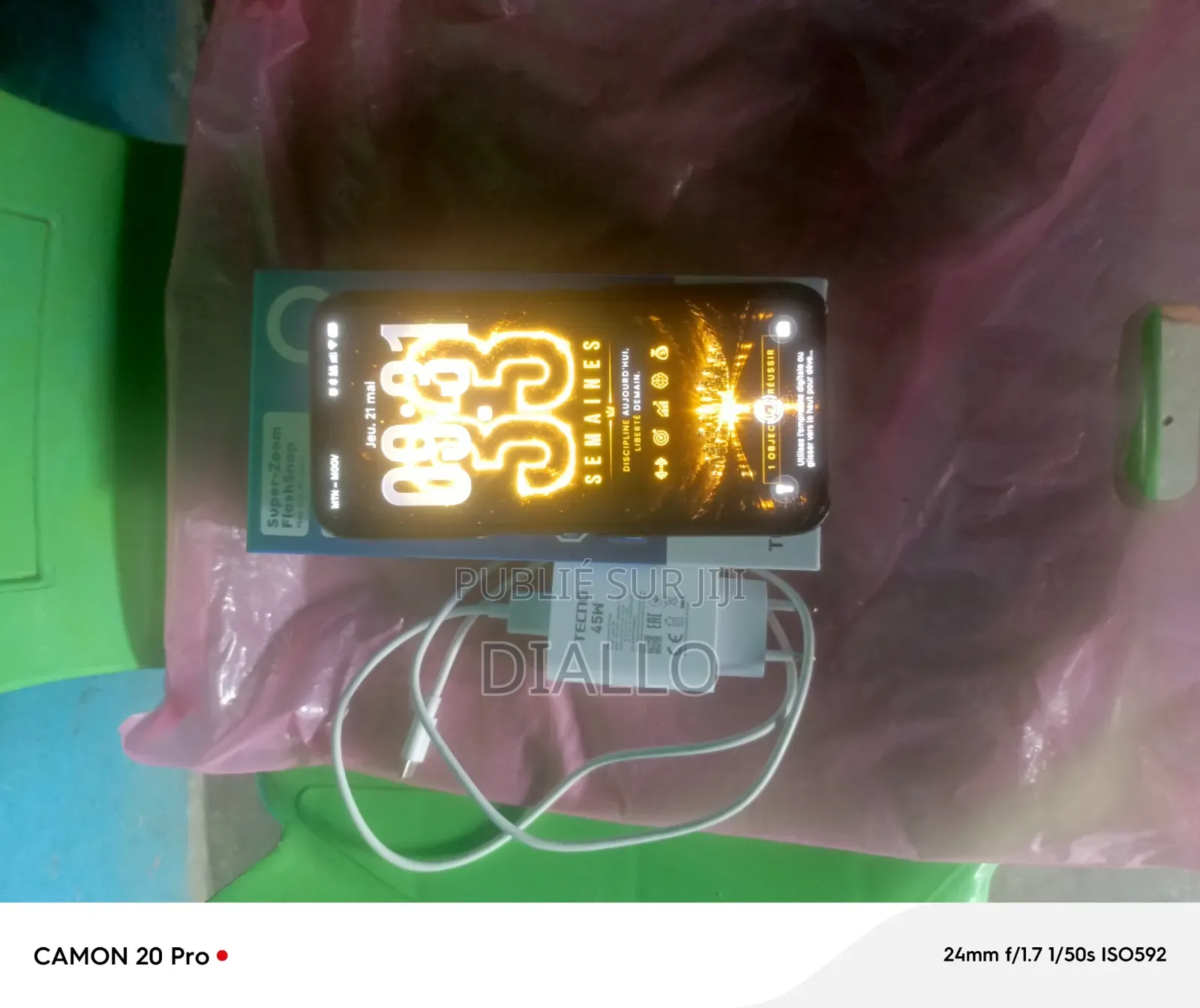Tecno Camon 50 Pro 256 GB Noir