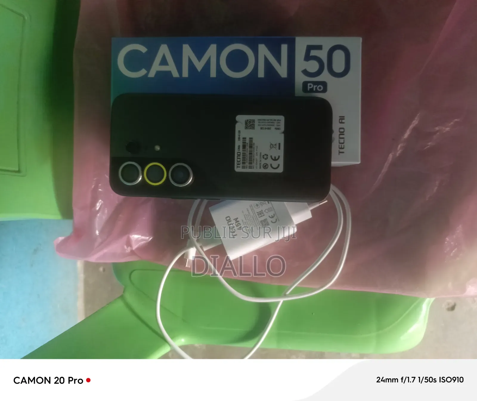 Tecno Camon 50 Pro 256 GB Noir