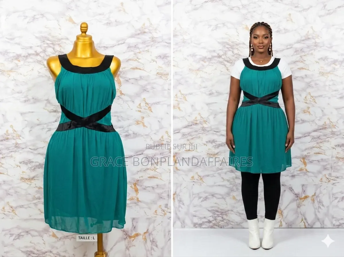 Robe Verte Élégante Pour Femme. Solde : 1500fcfa