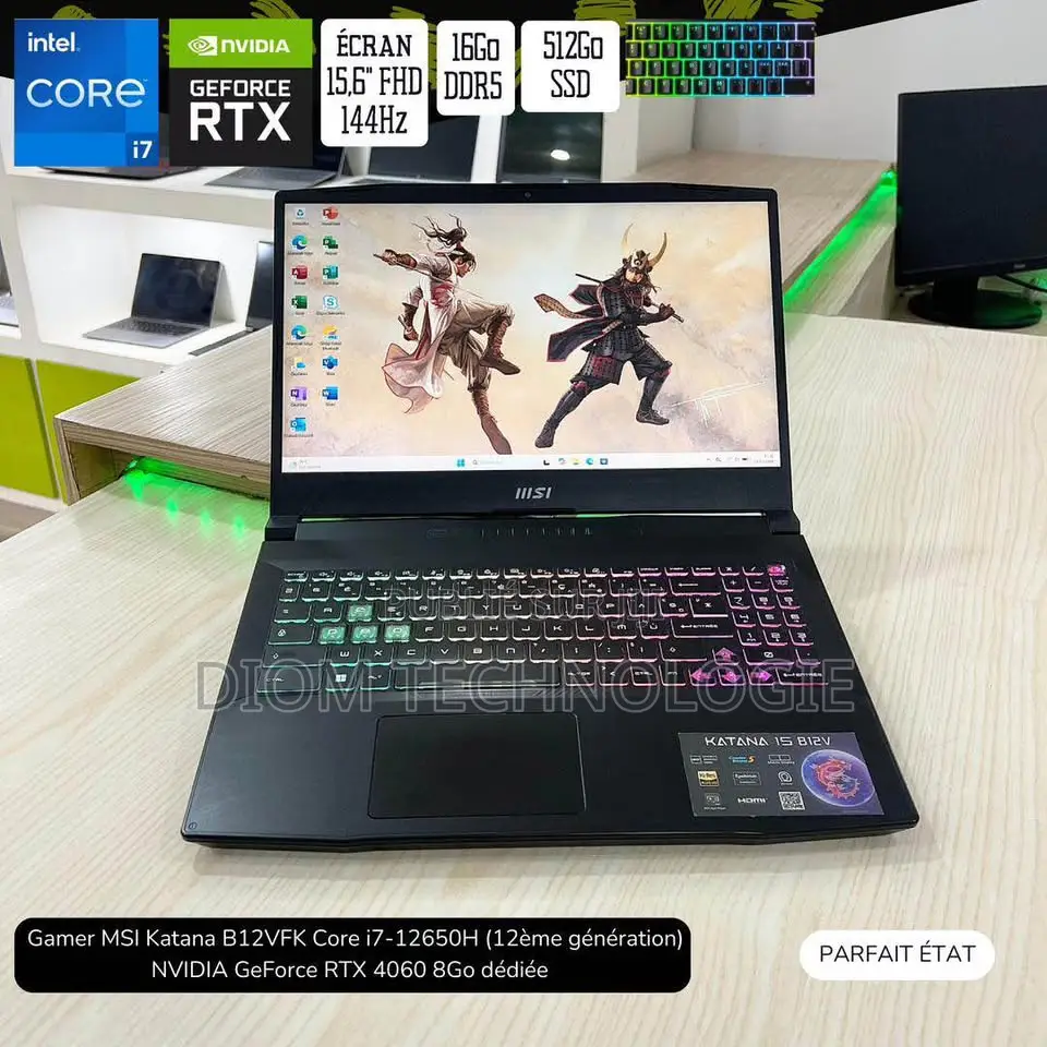 Ordinateur portable MSI Katana 15 16GB Intel Core i7 SSD 512GB