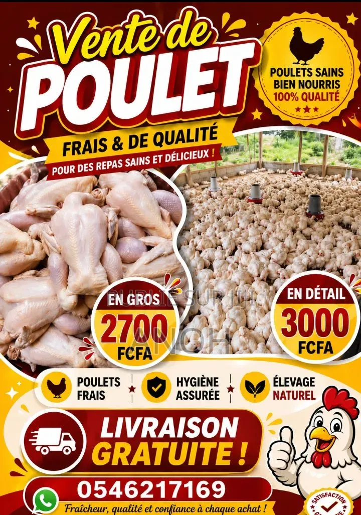 Poulet Frais Elever en 45 Jours 100% Bio