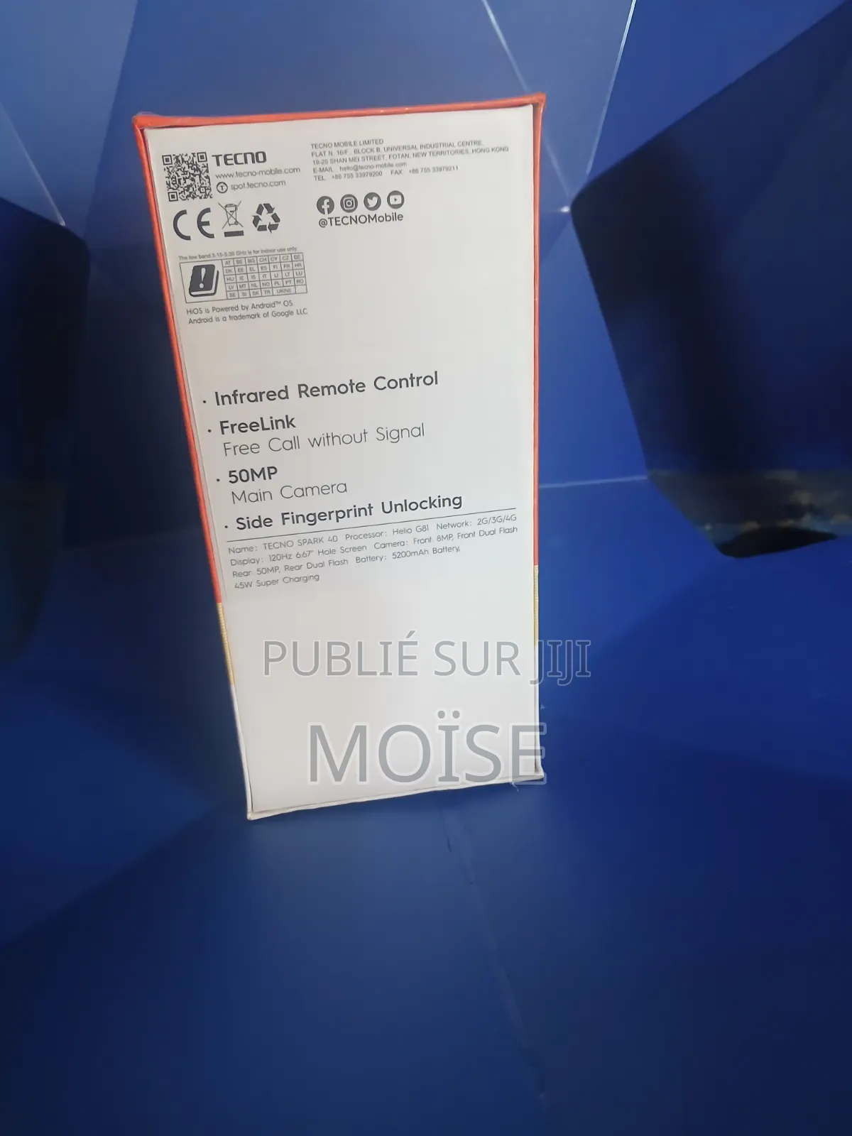Nouveau Tecno Spark 40 128 GB Noir