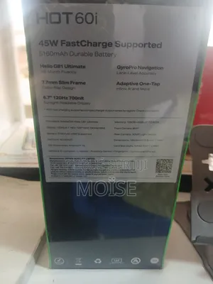 Nouveau Infinix Hot 60i 128 GB Noir