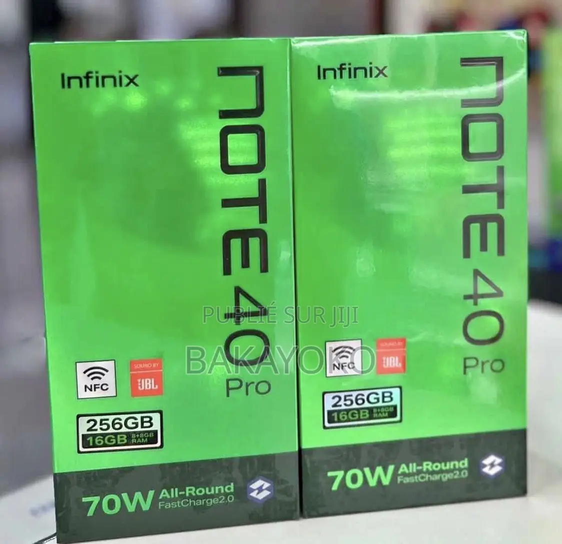 Nouveau Infinix Note 40 Pro 256 GB Noir