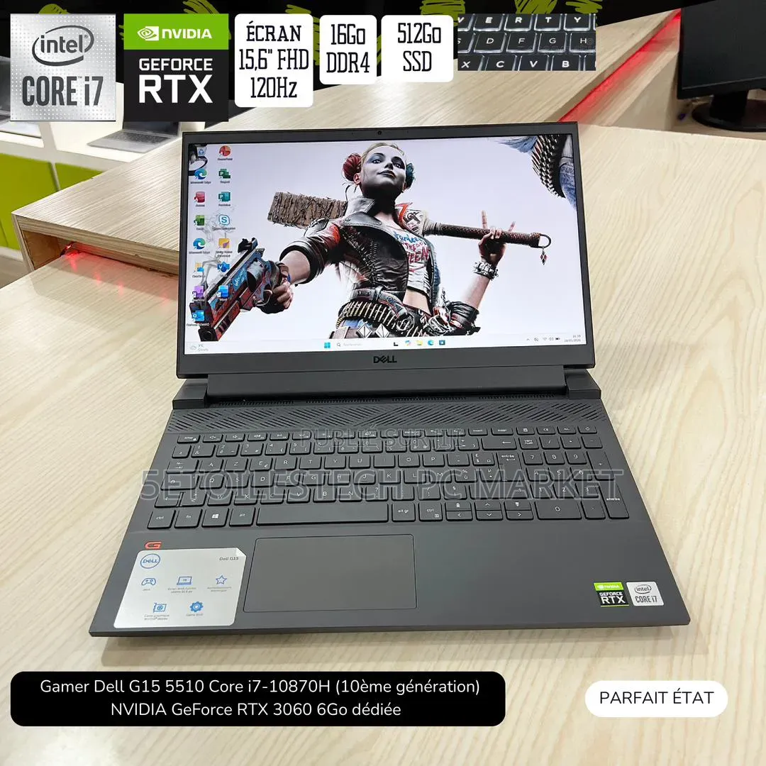 Nouveau Ordinateur portable Dell G15 5535 16GB Intel Core i7 SSD 512GB
