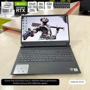 Nouveau Ordinateur portable Dell G15 5535 16GB Intel Core i7 SSD 512GB