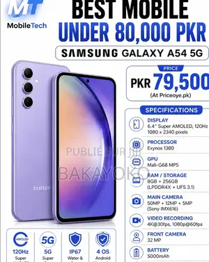 Nouveau Samsung Galaxy A54 5G 128 GB Gris