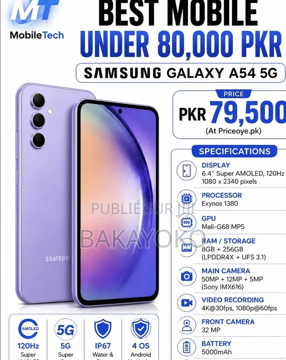 Nouveau Samsung Galaxy A54 5G 128 GB Gris