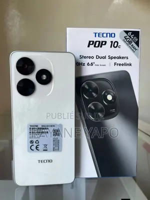 Nouveau Tecno Pop 10C 128 GB Blanc