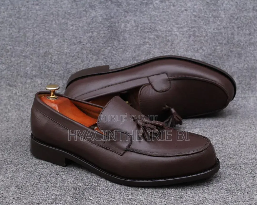 Mocassin Matière Cuir Veritable Authentique Original Qualite