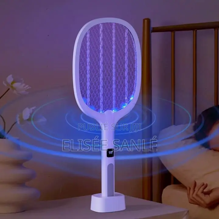 Raquette Anti-Moustique Électrique 2 en 1