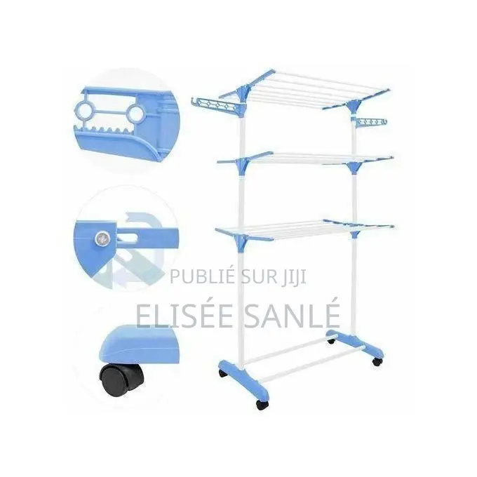 Porte-Serviettes / Étendoir Pliant À Roulettes