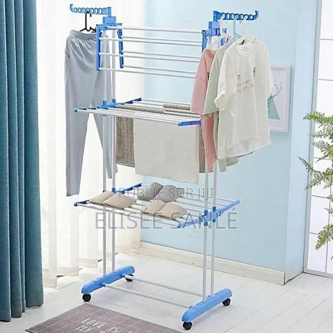 Porte-Serviettes / Étendoir Pliant À Roulettes