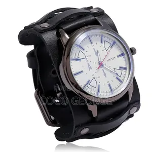 Montre Bracelet en Cuir Véritable Vintage Rétro