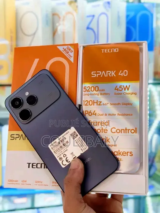 Nouveau Tecno Spark 40 128 GB Noir