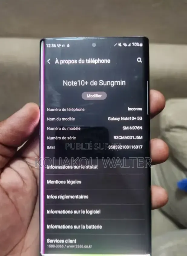 Samsung Galaxy Note 10 Plus 256 GB Noir