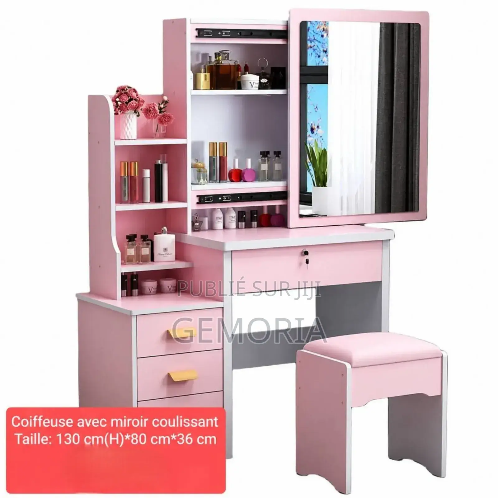 Coiffeuse Avec Miroir Coulissant