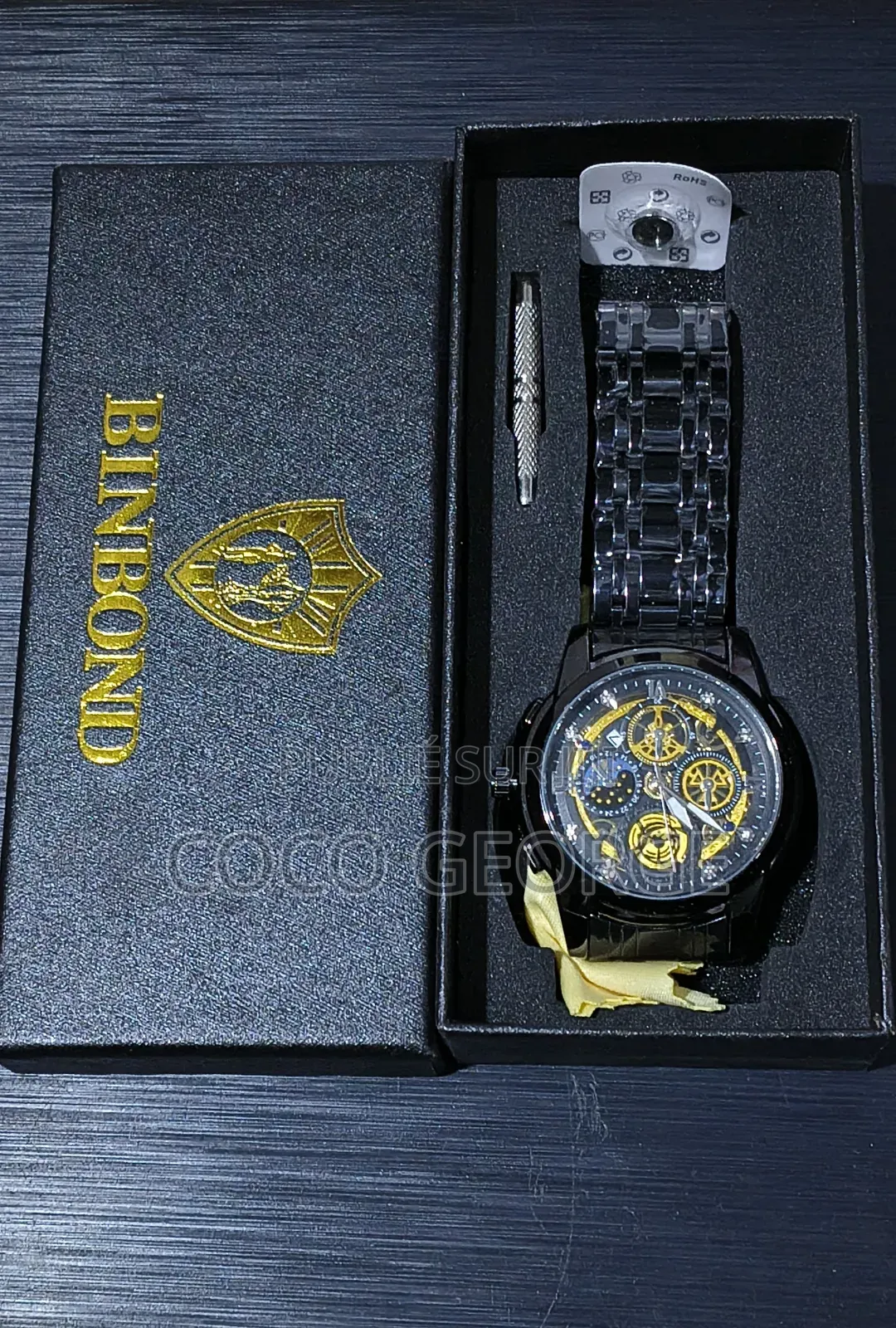 Montre Binbond Véritable Vintage en Acier Inoxydable