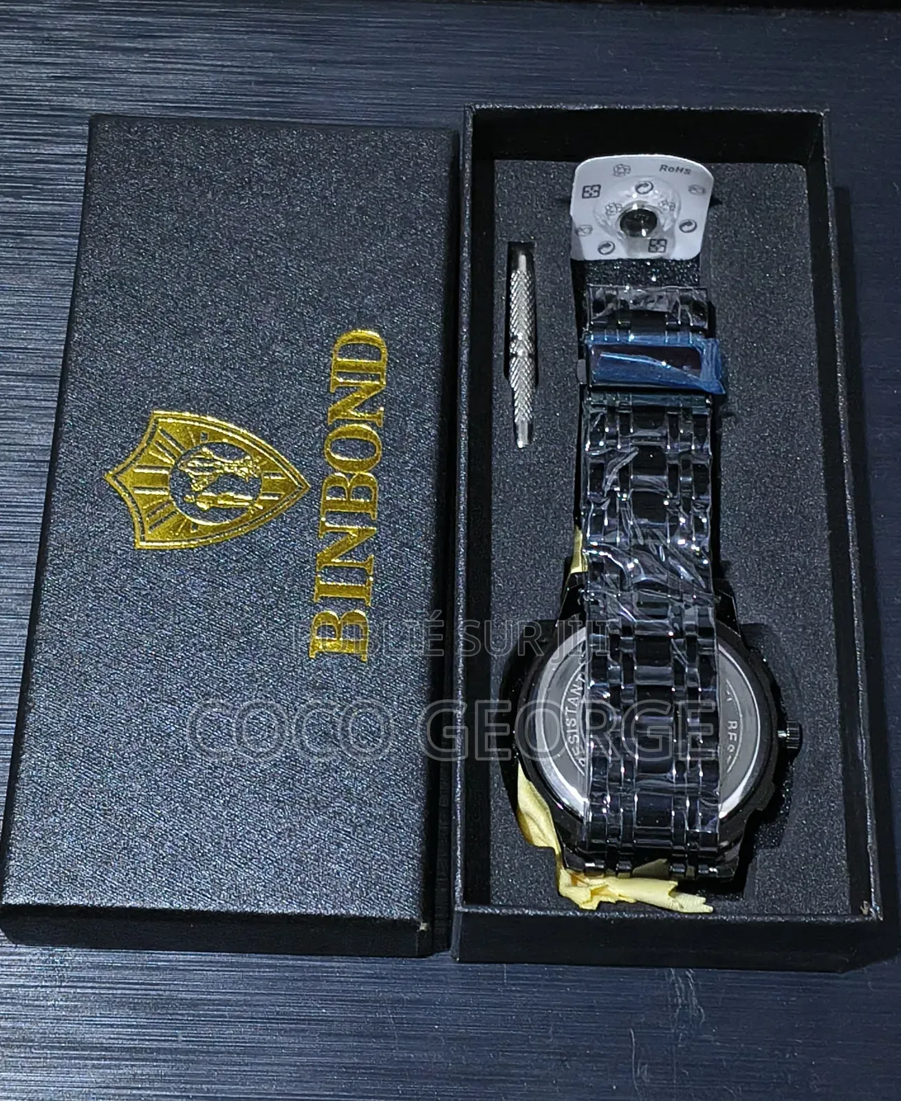 Montre Binbond Véritable Vintage en Acier Inoxydable