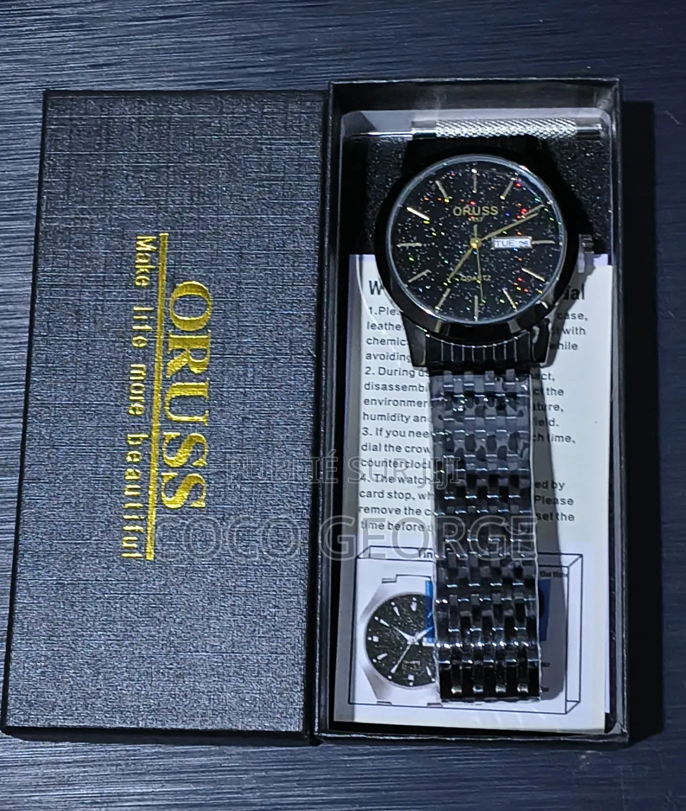 Montre Oruss en Acier Inoxydable Pour Homme