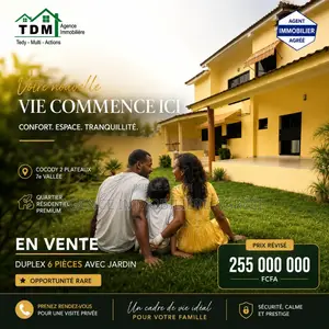 5chbre Duplex dans Agence Tdm, Deux Plateaux à Vendre