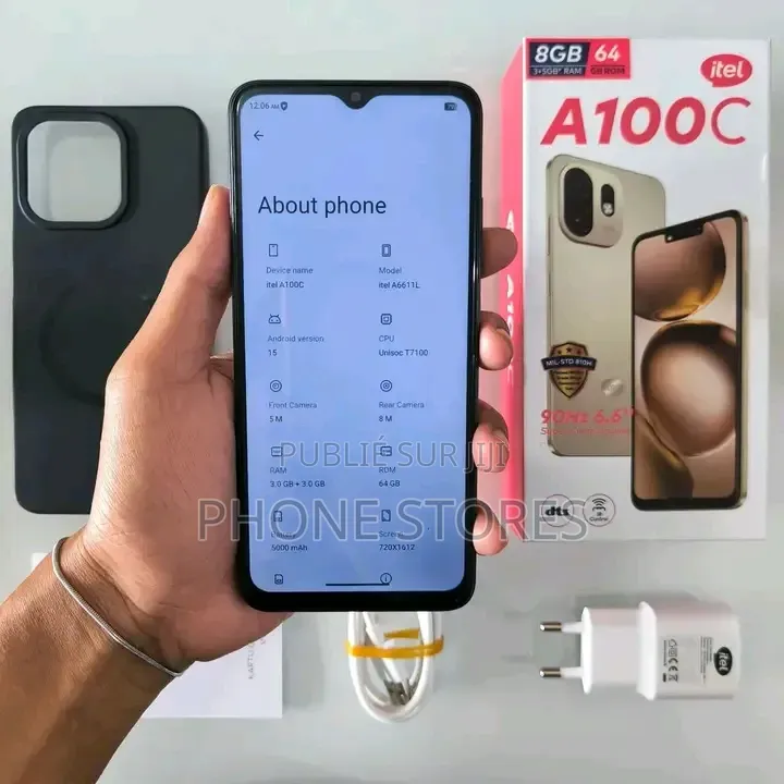 Nouveau Itel A100C 64 GB Noir