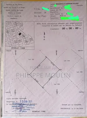 Terrain en Vente a Yamoussoukro Kokrenou Ouest