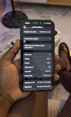 Nouveau Apple iPhone 14 Pro Max 256 GB Noir