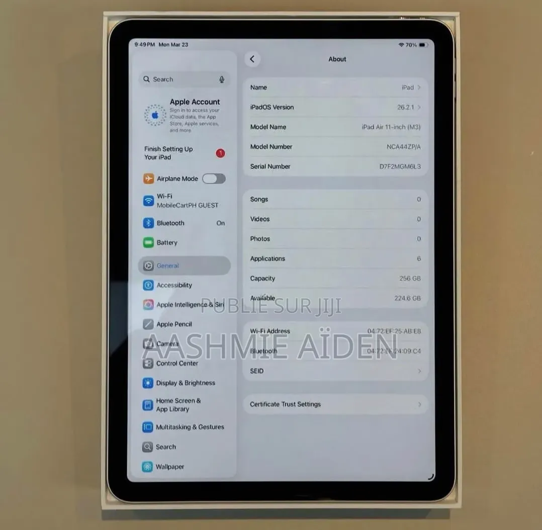 Nouveau Apple iPad Air 11 (2024) 512 GB Autre