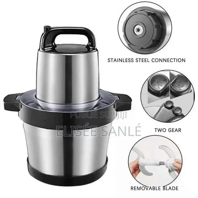 Mixeur Foutou Et Viande en Acier Inoxydable